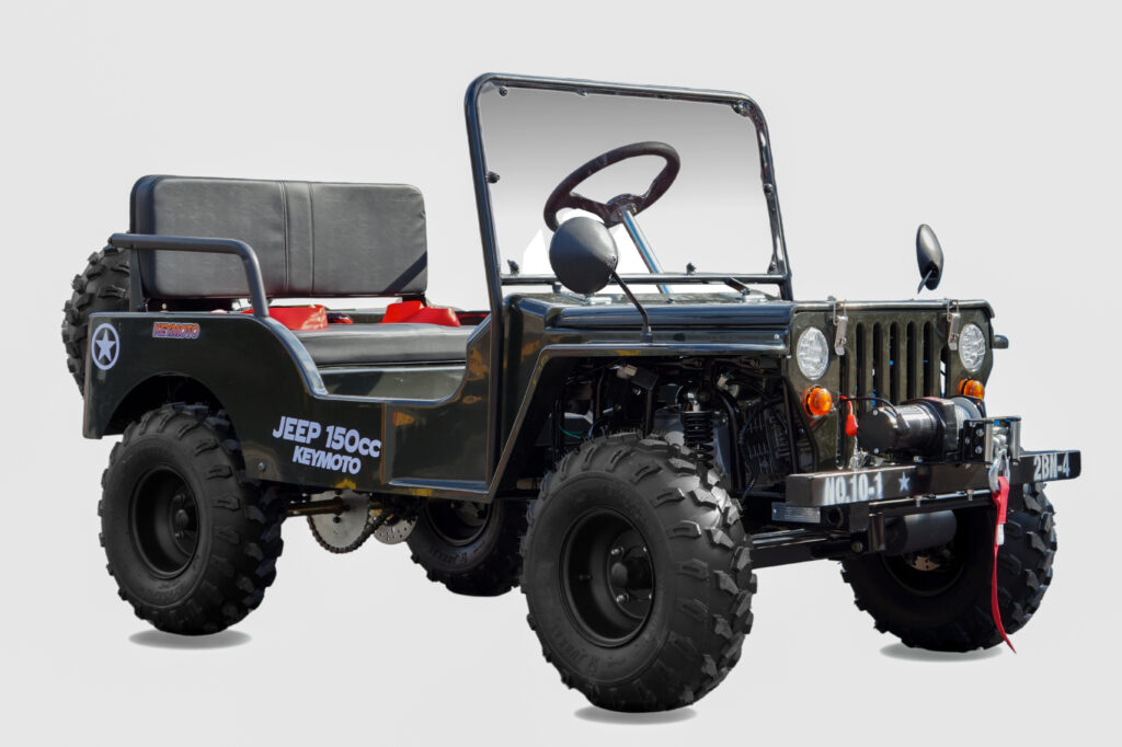 Buggy UTV Jepp Keymoto 150cc Półautomat Koła 8' Wyciągarka Hak Szyba LED